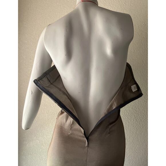 Y2K 2000s Formal Dress Small XS Strapless Mini Ruched Short Fairy Prom HOCO - Picture 14 of 16